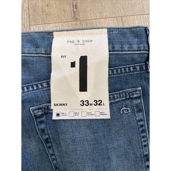 Rag & Bone Women's Jeans Fit 1 Skinny Brockie Blue W33 L32 (34x31) NEW - Picture 11 of 12